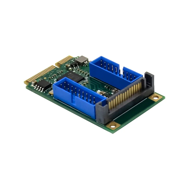미니 PCI-Express 4포트 USB3.0 10/100/1000Mbps 네트워크 컨버터 산업용 제어 내부 확장 카드-인