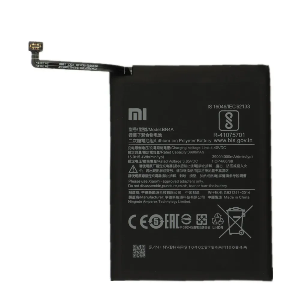 2024 Years 100% original Battery 4000mAh BN4A For Xiaomi Redmi Note7 Note 7 Pro M1901F7C Genuine Phone Battery Batteries