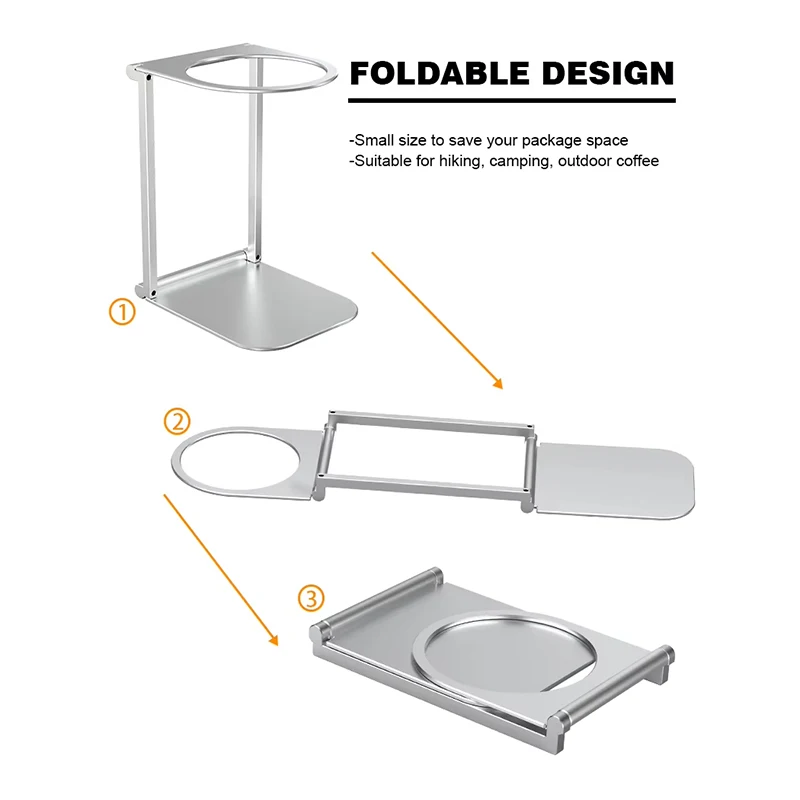 Foldable Coffee Drip Holder Aluminum Alloy Support Stand For Wireless Electric Portable Espresso Coffee Machine Accessories coffee drip holder