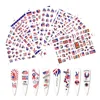 1Pcs Mexico USA Flag Nail Art Stickers American Independence Day National Mexican Butterfly Heart Flame Series Nail Decal Slider 3