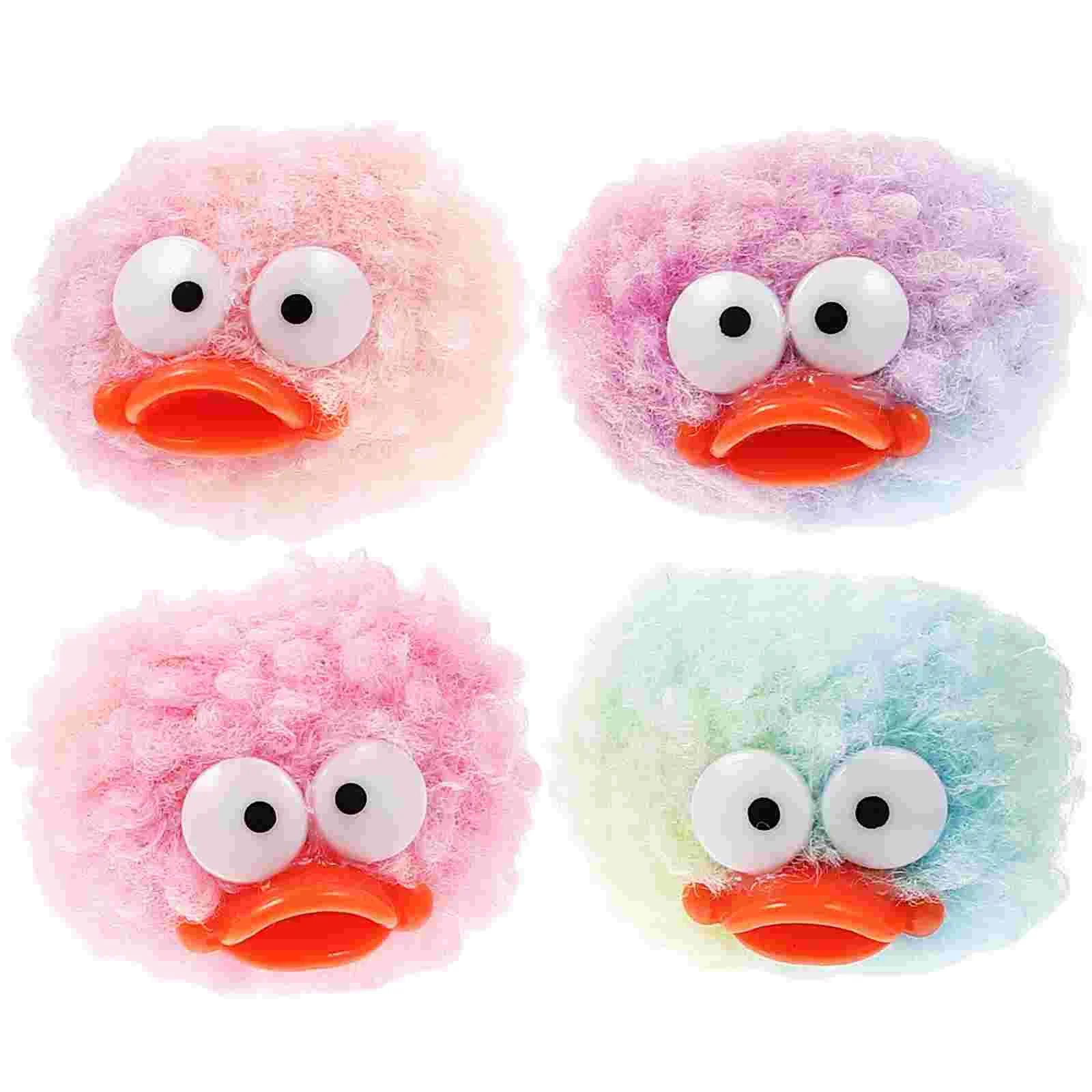 

4pcs Pompom Balls Diy Crafts Cartoon Pom Poms Clothing Diy Crafts Shoe Charms