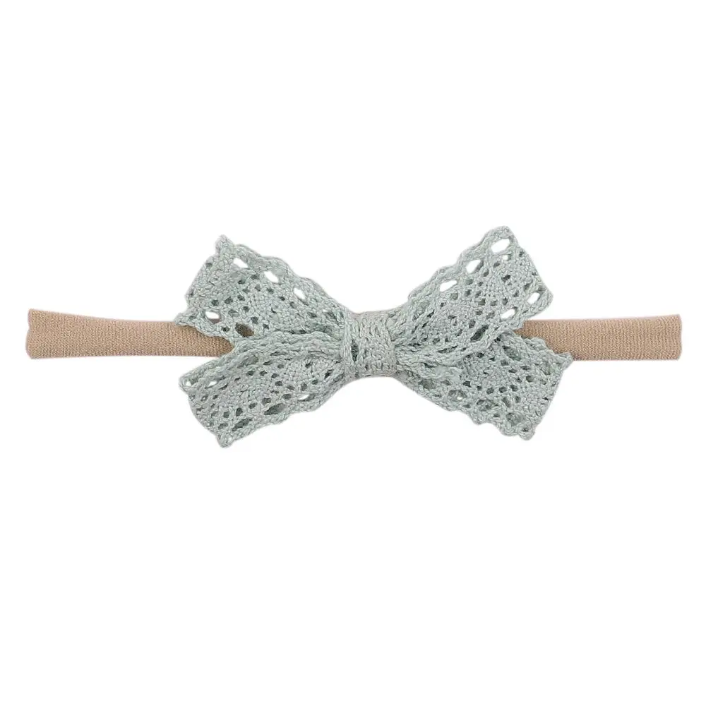 Nylon Baby Girl Headbands Soft Lace Bowknot Hair Accessories
