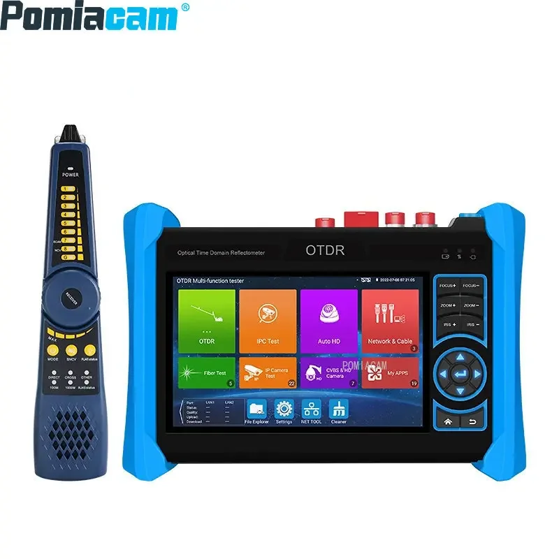 WANGLU 5.4 Inch Multifunction  Handheld OTDR  IP CCTV Fiber Tester & 8K H.265 CCTV IP AHD CVI TVI OPM VFL Cable Fiber Tester