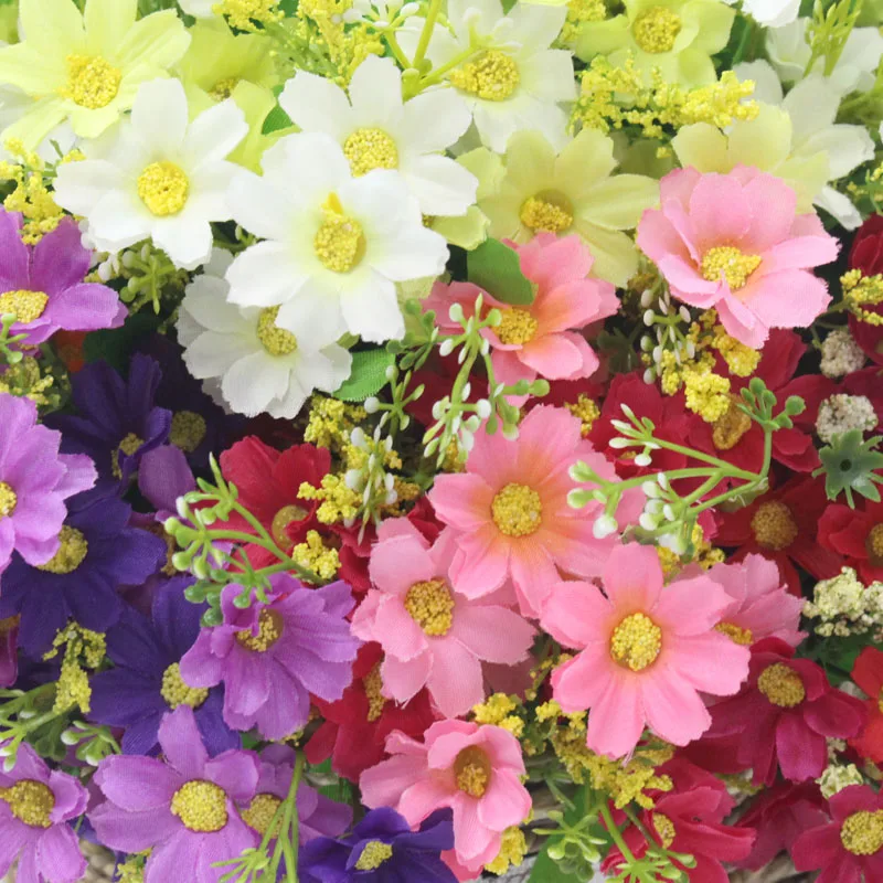 High-Quality Daisy Silk Flower Bouquet for Elegant Home and Wedding Décor