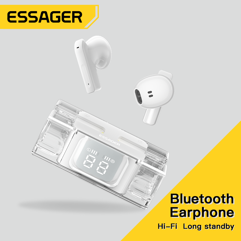  Essager E90 TWS Earphones Bluetooth Headphone With Mic Wireless Headset With Charging Case Power Display Touch Control Earbuds 