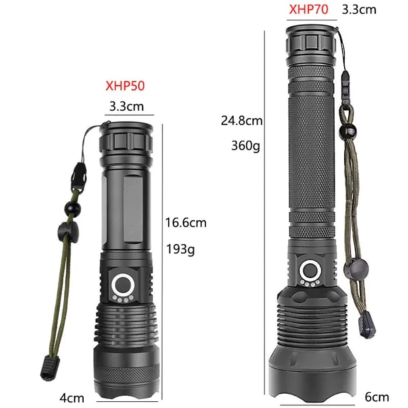 70000 LUMENS avec batterie 26650-Lampe De Poche Laser Tactique