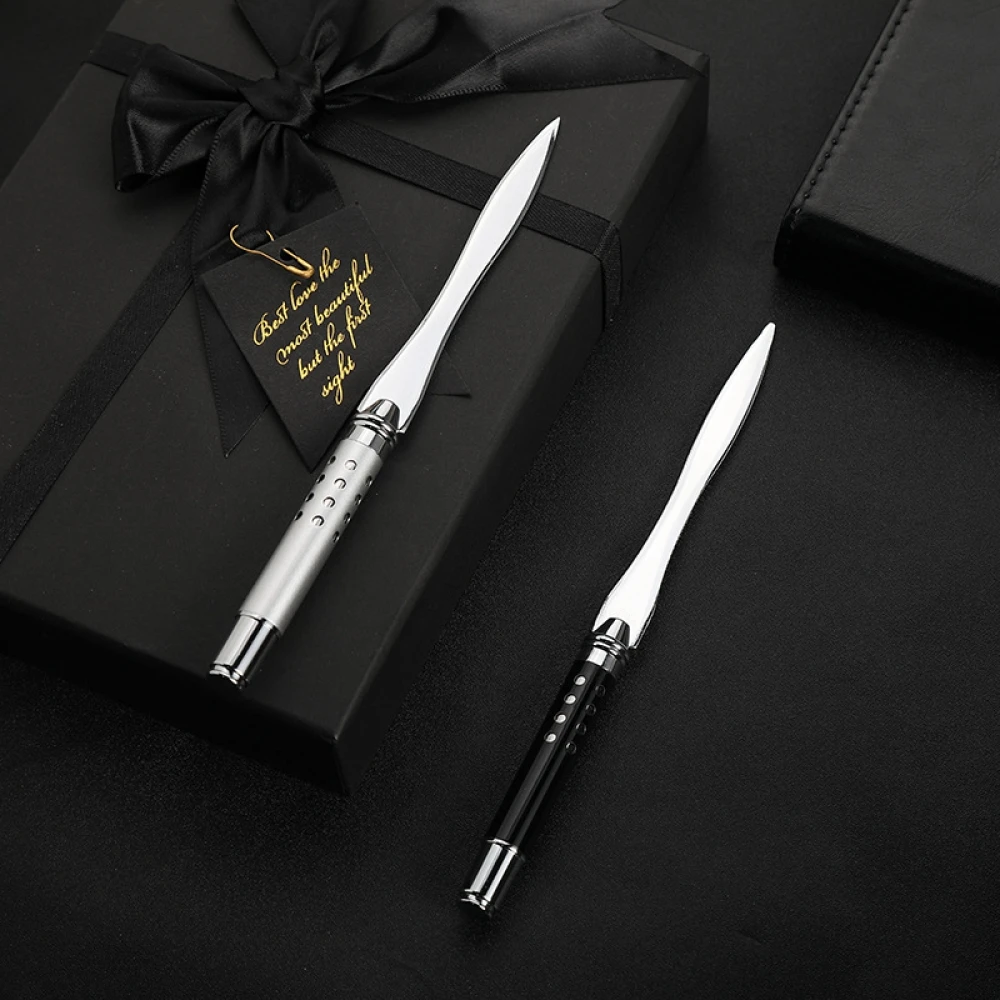 1pc envelope opening metal letter opener, metal cutting letter opener, creative office gifts gift cutting letter knife 1