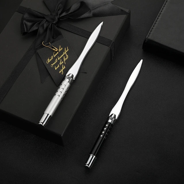 1pc envelope opening metal letter opener, metal cutting letter opener, creative office gifts gift cutting letter knife 1