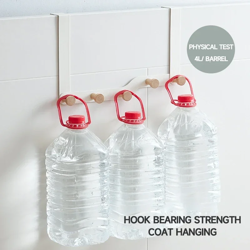 Over The Door Hook Hangers Entryway Bedroom Organizer Rack for Scarf Hat Belt Coat Bag Housekeeping Organizers with Wooden Hooks storage hook door hook