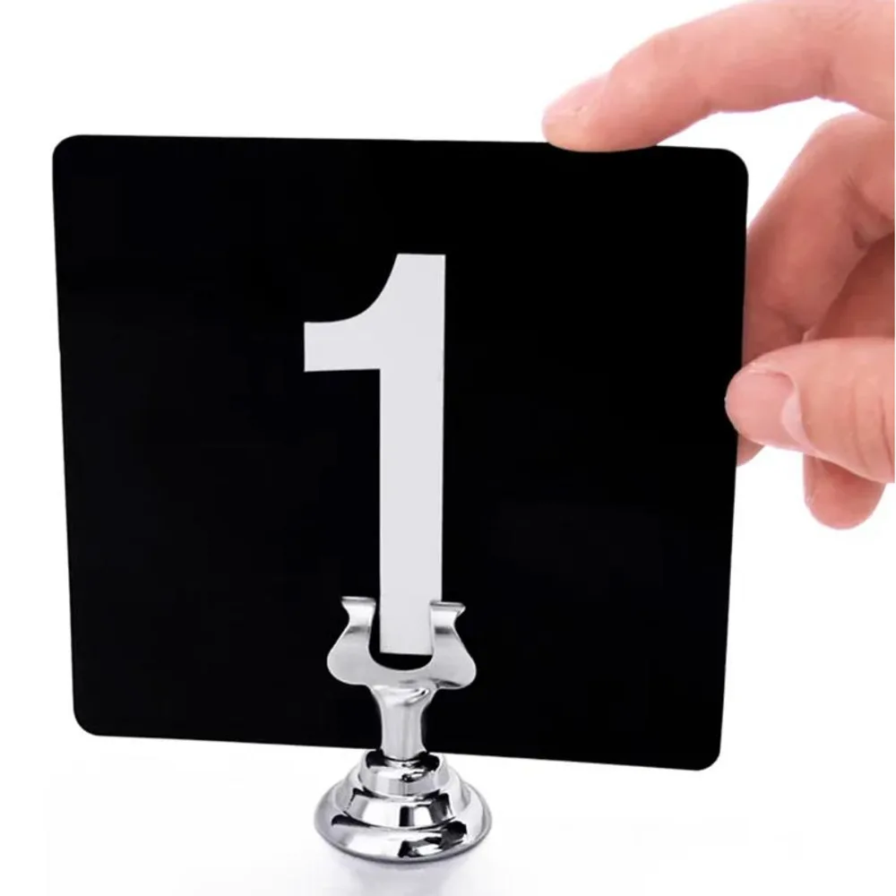 Stainless Steel Restaurant Place Card/Table Number Holder Wedding Photo Picture Name Card Stand Message Note Price Card Clip