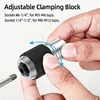 M3-M12 Screw Tap Socket 3/8” Square Drive Adjustable Jaws Extractor Tool Socket Adapter Taps Reamer Screw Extractor 2