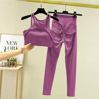 Women's Tracksuit Leggings Yoga Set Pocket High Waist Pants Sportswear Bra Fitness Workout Cycling Sport Suit Gym Outfit Clothes - Image 6