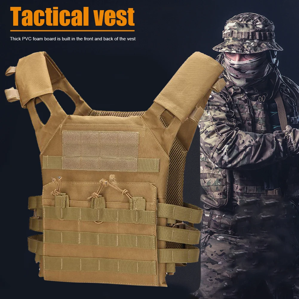 

Tactical Vest Waterproof Outdoor Body Armor Lightweight JPC Molle Plate Carrier Hunting Vest CS Game Jungle Security Equipment