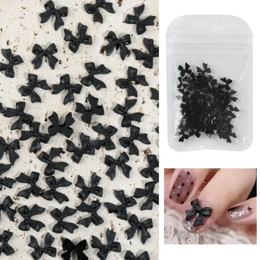 50pcs Nail Accessory 3D Nail Art Bowknot Bow Resin Nail Decoration Nail Art Design Elegant Nail Art Decoration Manicure Ornament