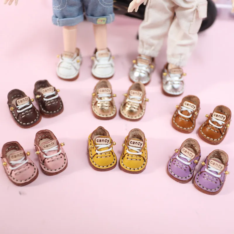 Ob11 Shoes Doll Accessories Casual Handmade Cowhide Doll Shoes Obitsu11 Small Leather Shoes, Cute, Leather 1/12 BJD Doll Shoes a fajarina fashion simple pin buckle metal genuine leather belt casual styles design cowhide belts men accessories jeans n17fj585