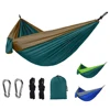 New Camping Hammock Single Person Portable Outdoor With Nylon Color Matching Hammock High Strength Parachute Fabric Hanging Bed 1