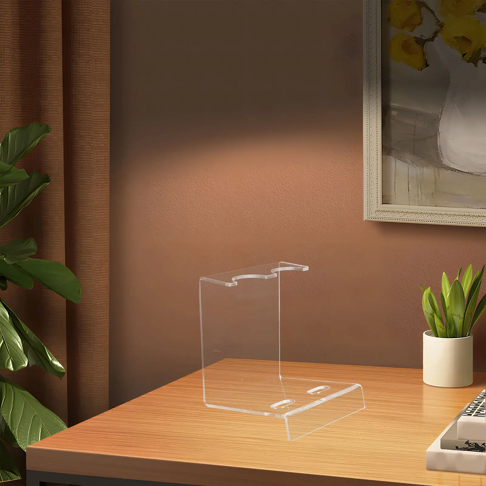 투명 아크릴 데스크탑 마이크 스탠드 Ktv 호텔 게임 팟캐스트 Dj 녹음 작은 공간을 위한 헤비 듀티 테이블 마이크 홀더