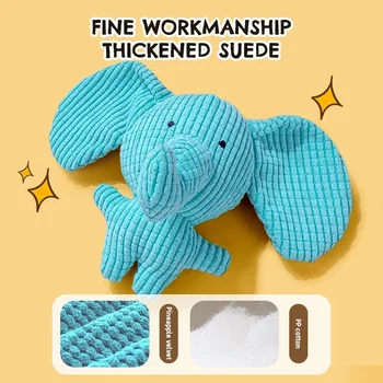 Cartoon Animal Plush Dog Toys Squeaky Chew Toy For Puppies Small Large Dogs Interactive Training Teething Rabbit Pet Supplies 2