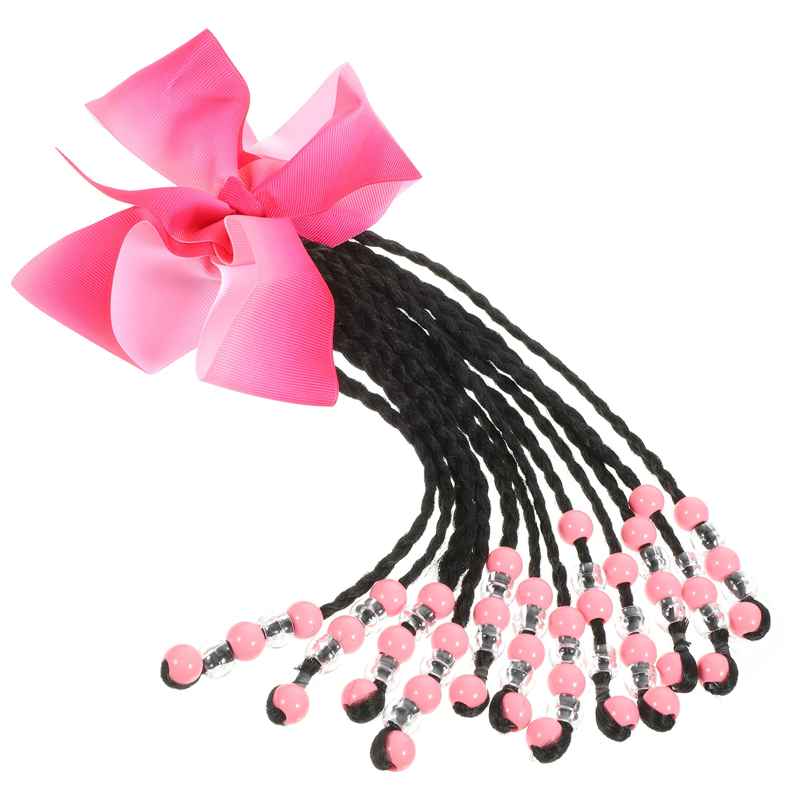 

Hair Extension Ponytail Beaded Bowknot Hair Braided Wig beads dirty braids wigs bows children's braids hair accessories