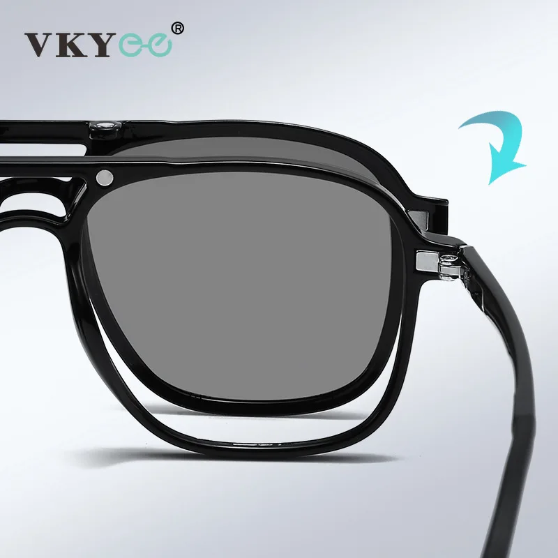 VICKY Flip-Up Magnetic Clip-On Polarized Sunglasses Customizable