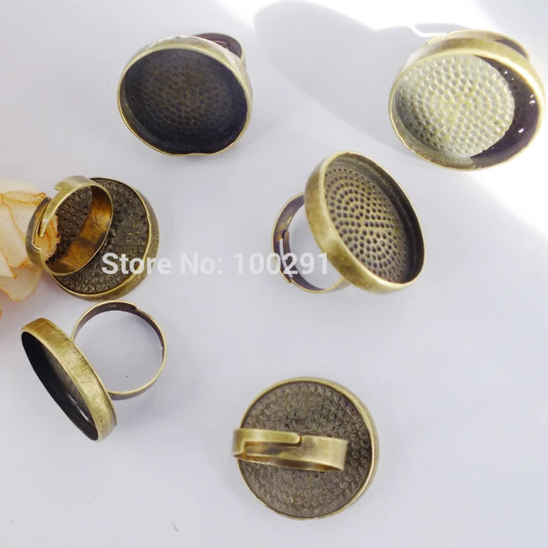 

100pcs 18mm Round pad Adjustable Ring Base Ring Blanks findings