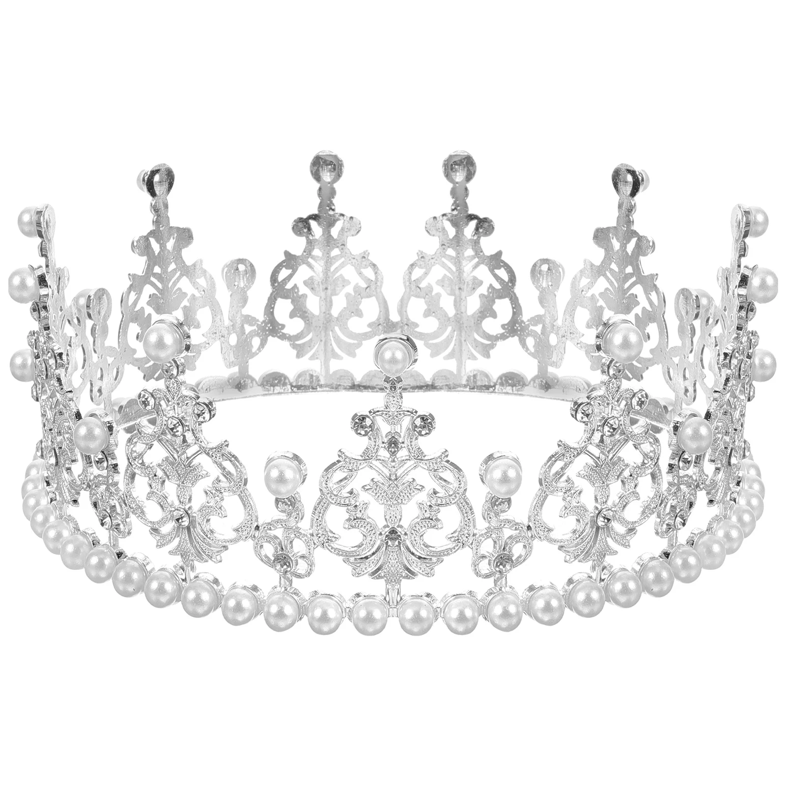 

Cake Baroque Bride Child Tiara The Crown Retro with Pearls Wedding Hair for Women
