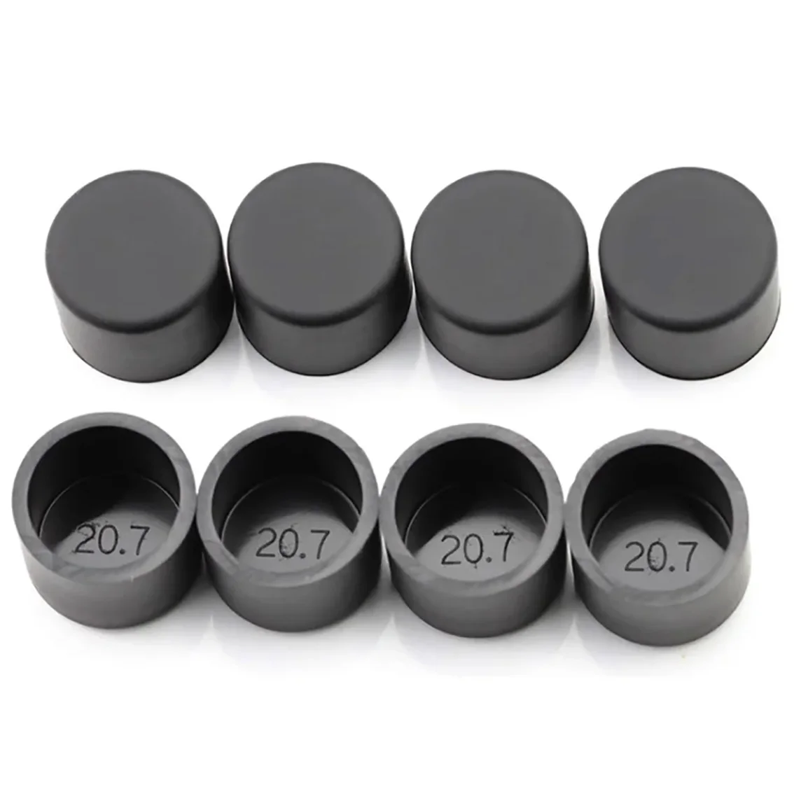 Black Silicone Rubber Round Caps - Versatile Dust Seal and End Stopper Protection Cover