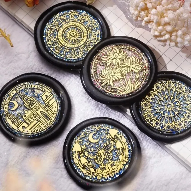 Wax Seal Stamp 1pc 30mm Vintage Sealing Stamp Head Cards Envelopes Wedding Invitations Gift Packaging Scrapbooking
