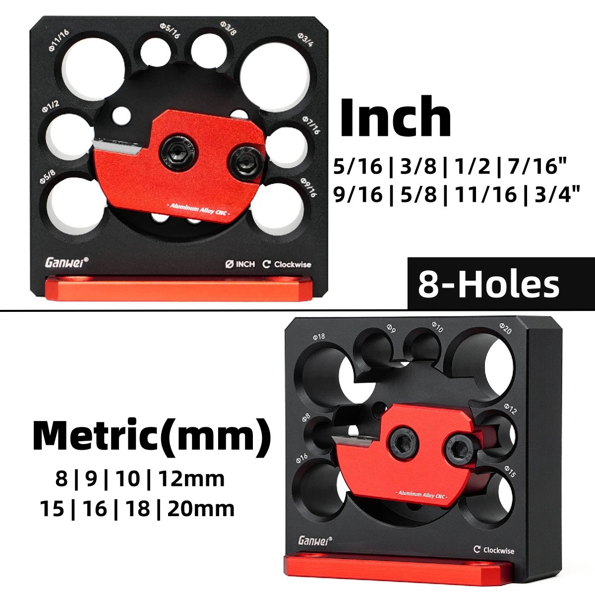 8 Holes Dowel Maker Jig Kit w/ Carbide Blades-Metric and Inch Woodworking Electric Drill Milling Dowel Round Rod Auxiliary Tool