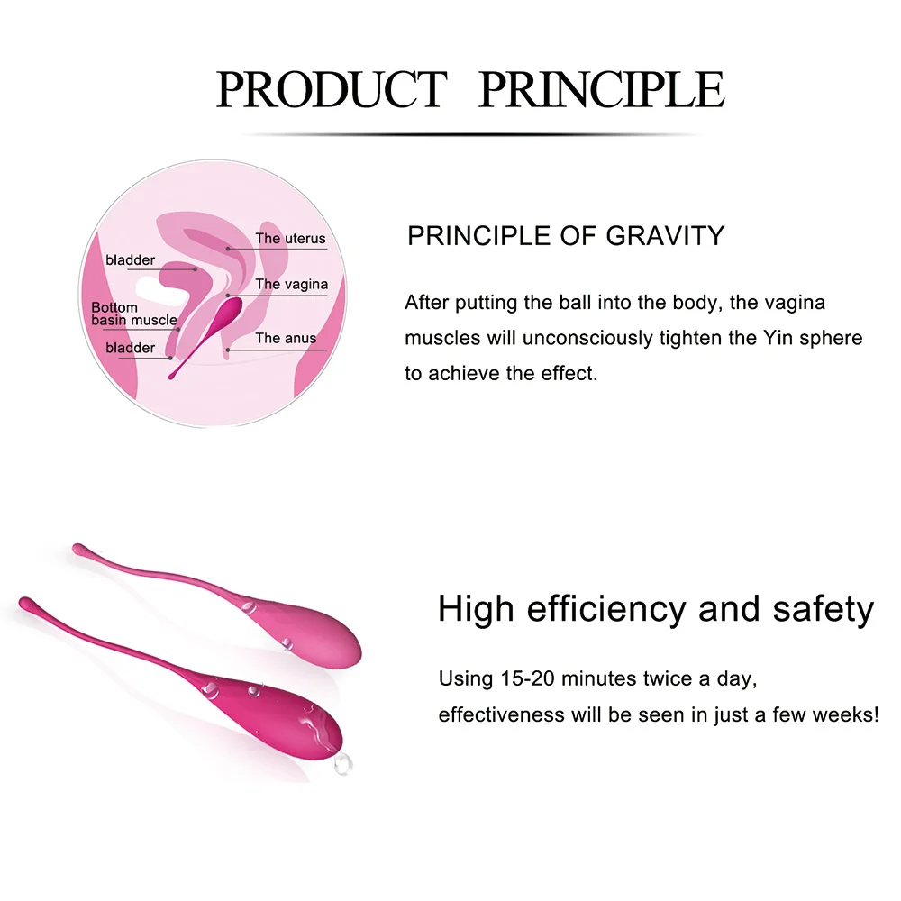 6pcs Kegel Exercise Vaginal Balls for Women Safety Silicone Geisha Ball Pelvic Floor Muscle Tightening Trainer
