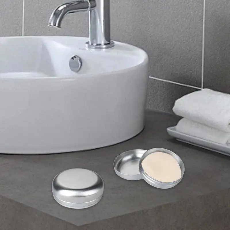 Soap Travel Case 2PCS Aluminum Portable Tin Jar With Draining Hole Sturdy Bathroom Soap Holder With Lid For Camp Travel Gym