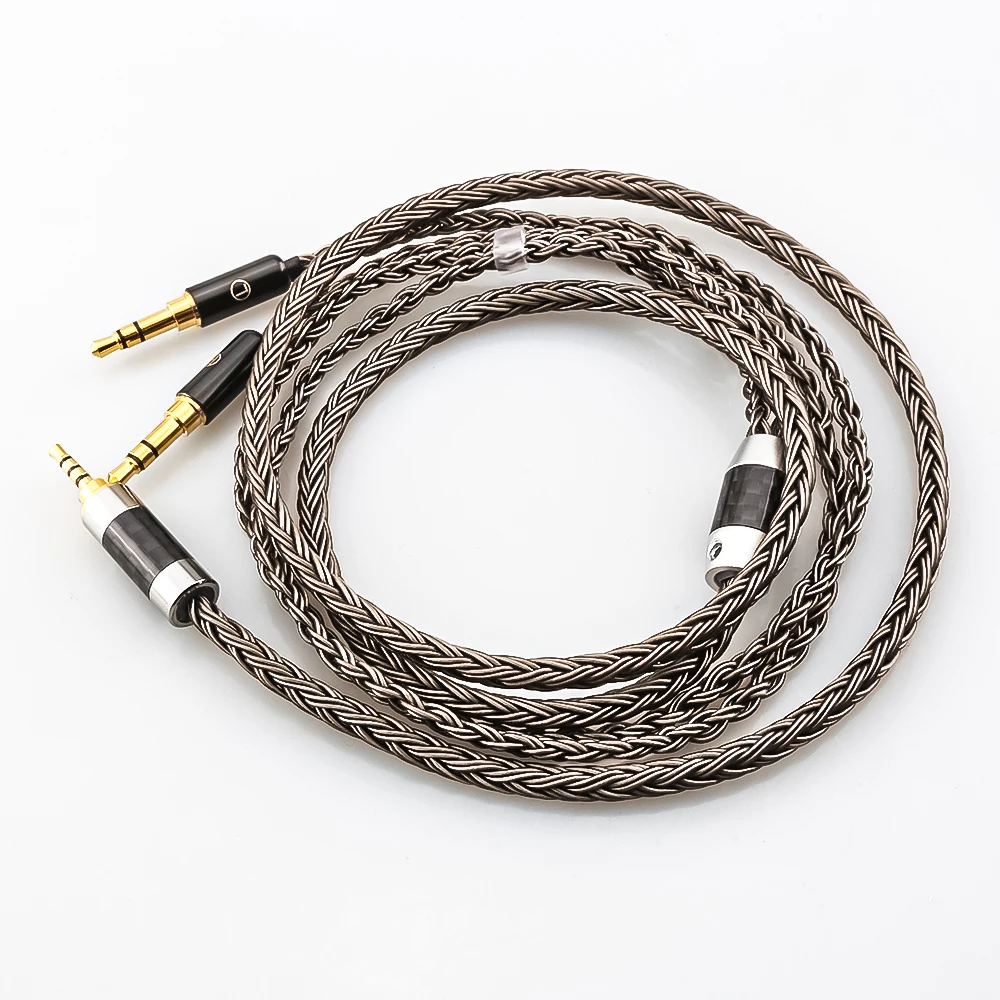 High Quality 16Core Silver Plated Headphone Upgrade Cable For Hifiman HE4XX HE-400i 2x3.5mm