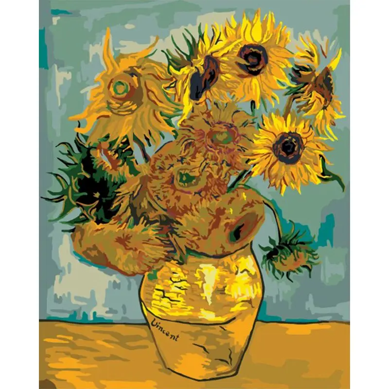 Van Gogh-Inspired Oil Painting Kit - Scenic Canvas Artwork, 60x75cm, Frameless Home Decor