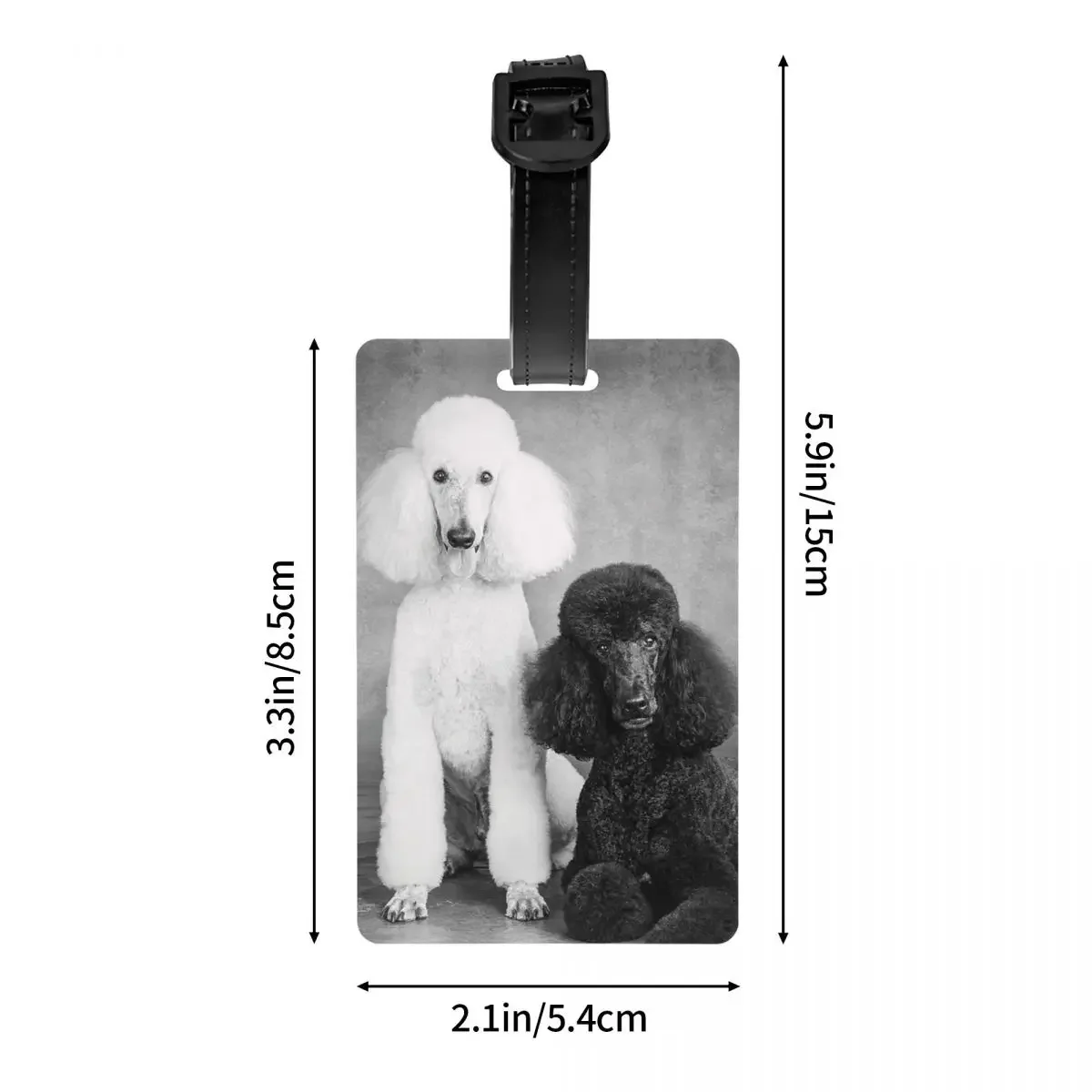 Poodle Dog Luggage Tags for Suitcases Funny Pudel Caniche Baggage Tags Privacy Cover ID Label