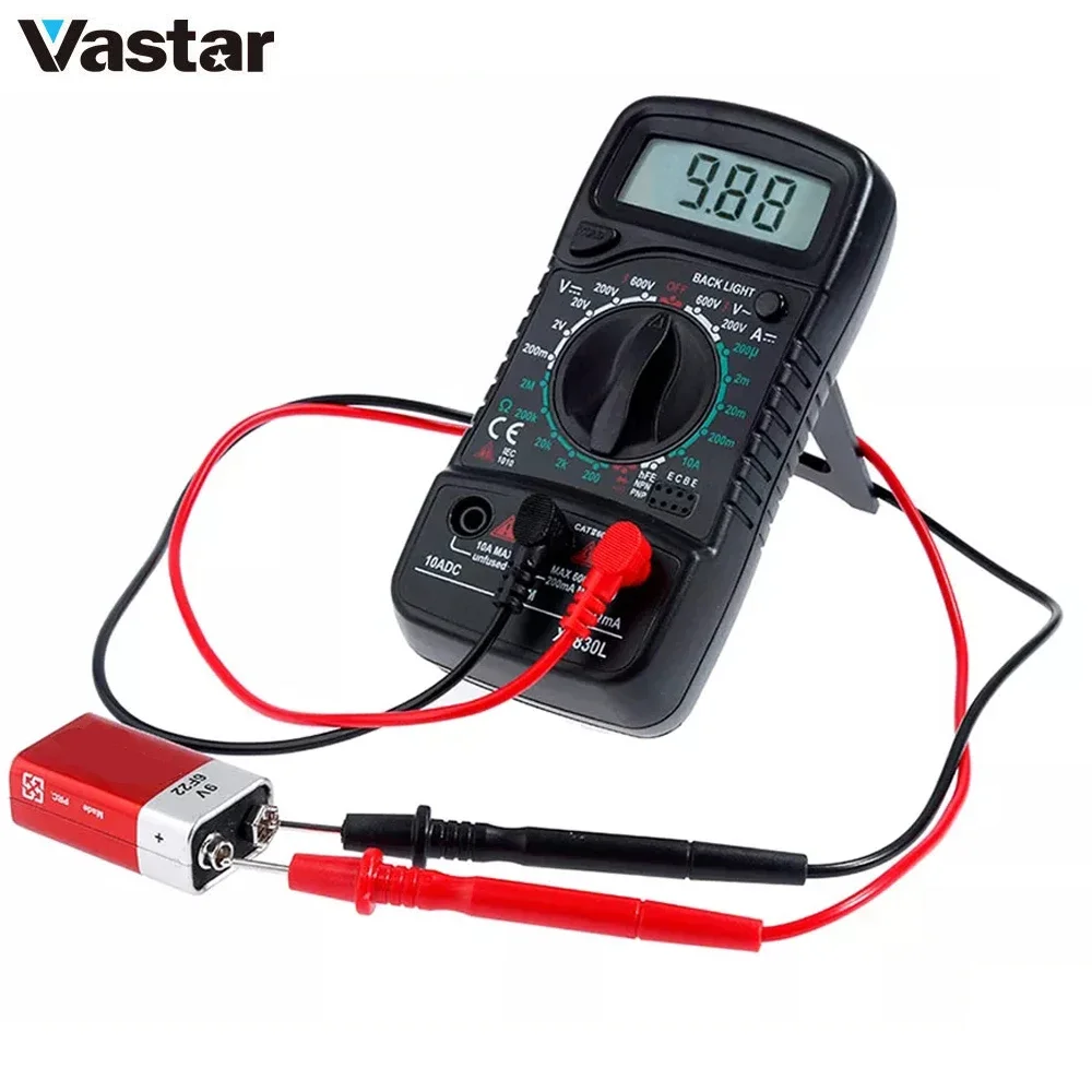 Vastar Xl830L Multimetro Digitale Tester Esr Tester Elettrico Automobilistico Dmm Transistor Tester Di Picco Misuratore Di Capacità