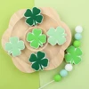 5PCS Silicone Focal Beads Leaf Four-leaf Clover Shape Silicone Loose Beads FBA Free DIY Jewelry Keychain Necklaces Accessories 1