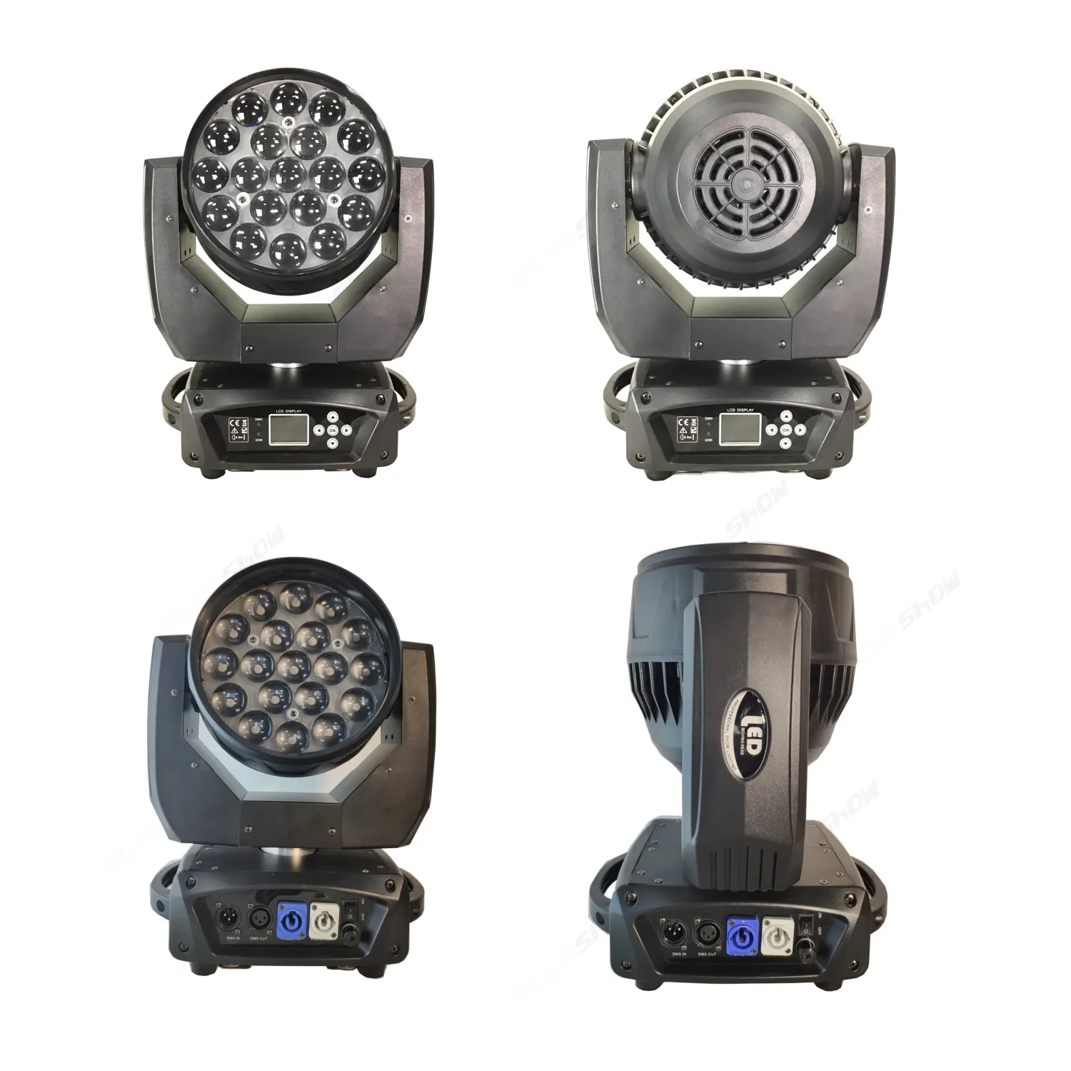 2PCS/lot 19x15w Wash Moving Head Light Flight Case LED Par Light Lyre Circle Round Function Led Zoom Wash Moving HeadStage Light 3