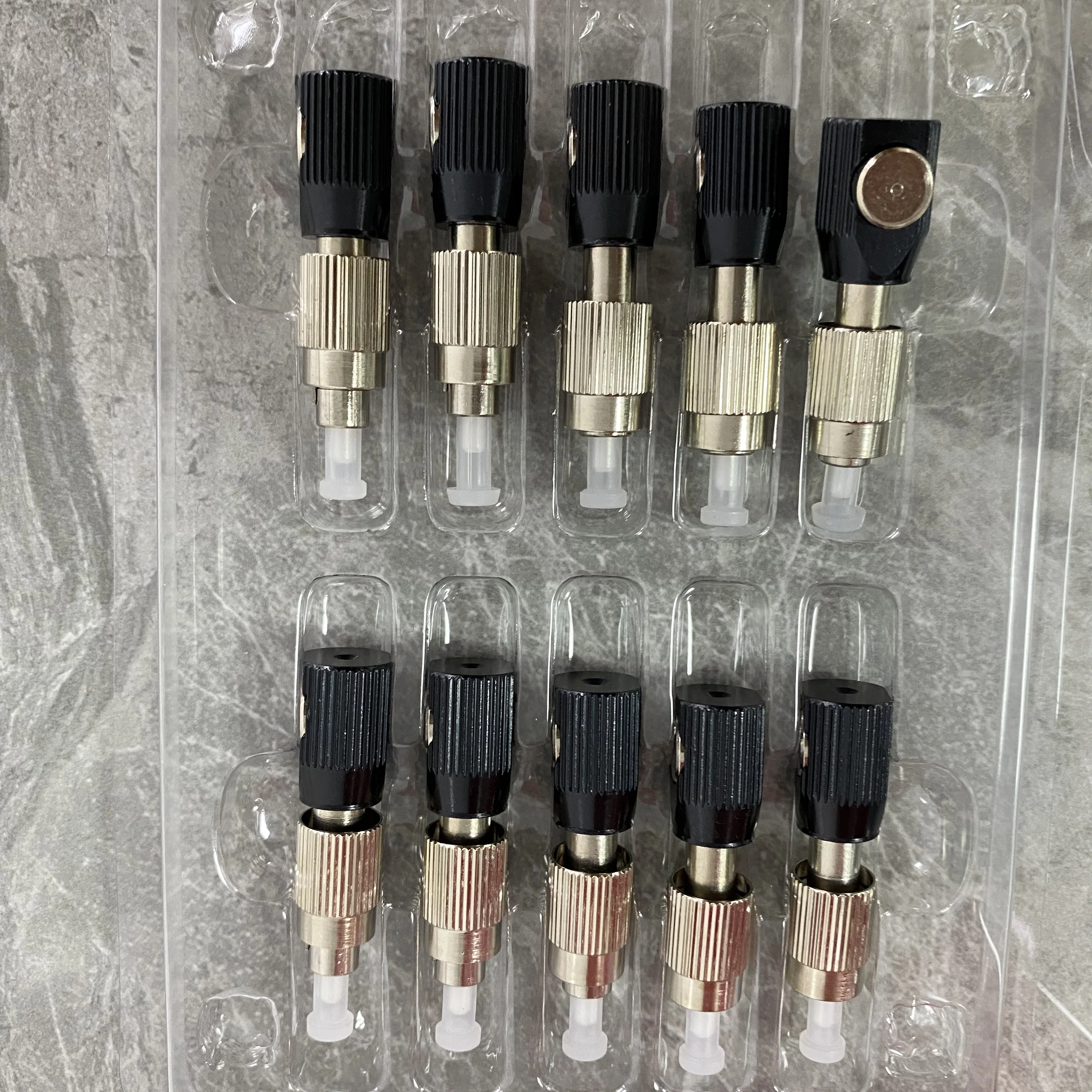 fiber adapter 1pc FC bare round optical fiber converter quick connector cold joint tool emergency repair