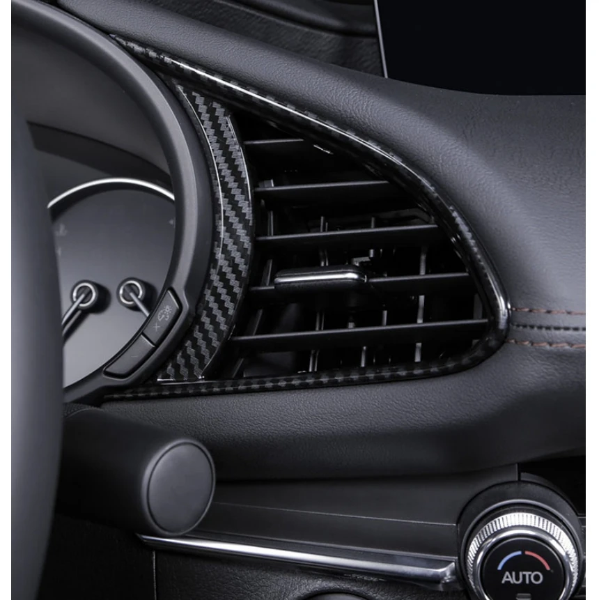 

For Mazda 3 Axela 2019 2020 Main Drive Front Dashboard Air Outlet Vent Frame Cover Trim Interior Styling Sequins C1544