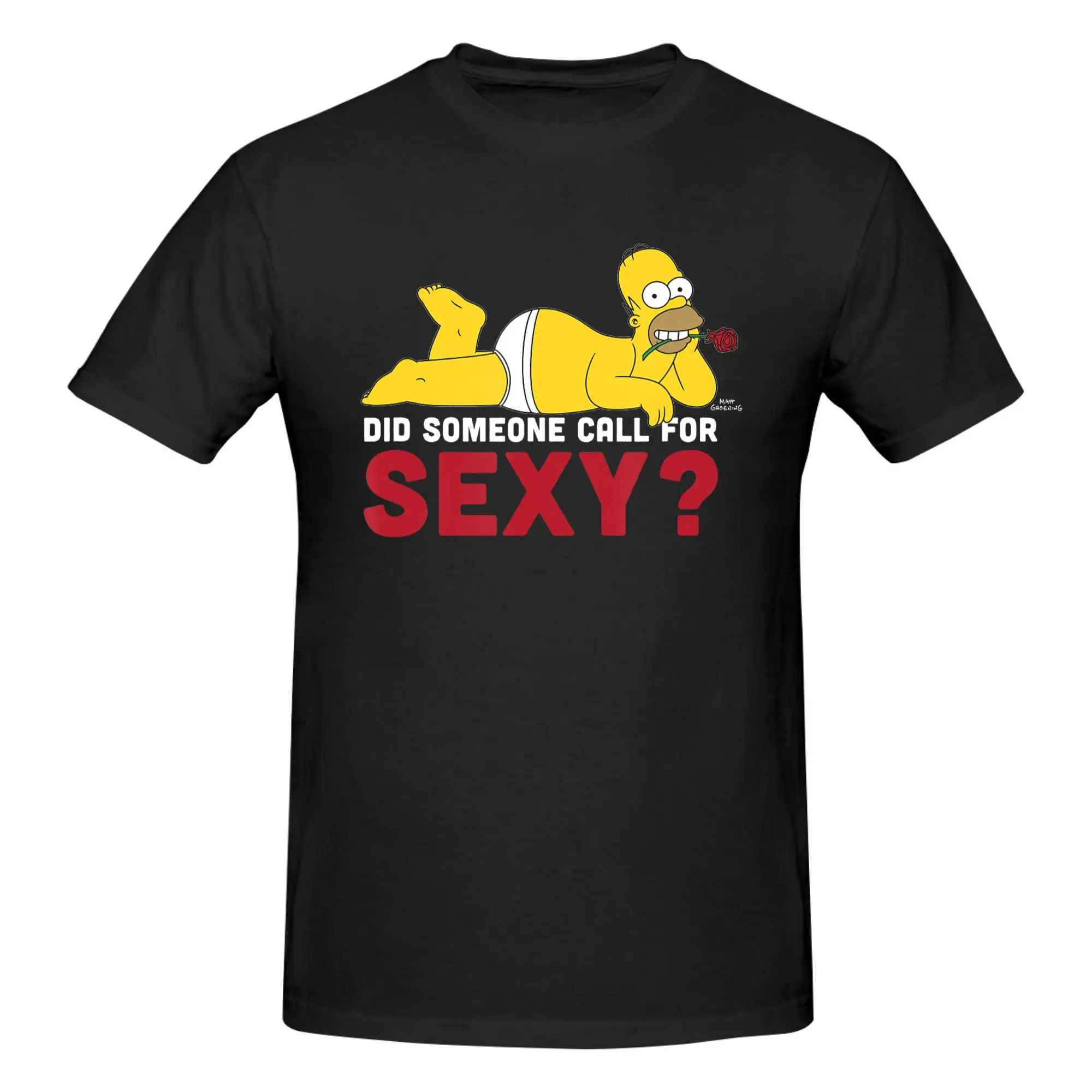 1 Stück sexy Neuheits-T-Shirt aus 100 % Baumwolle mit Homer Simpsons-Motiv für Herren