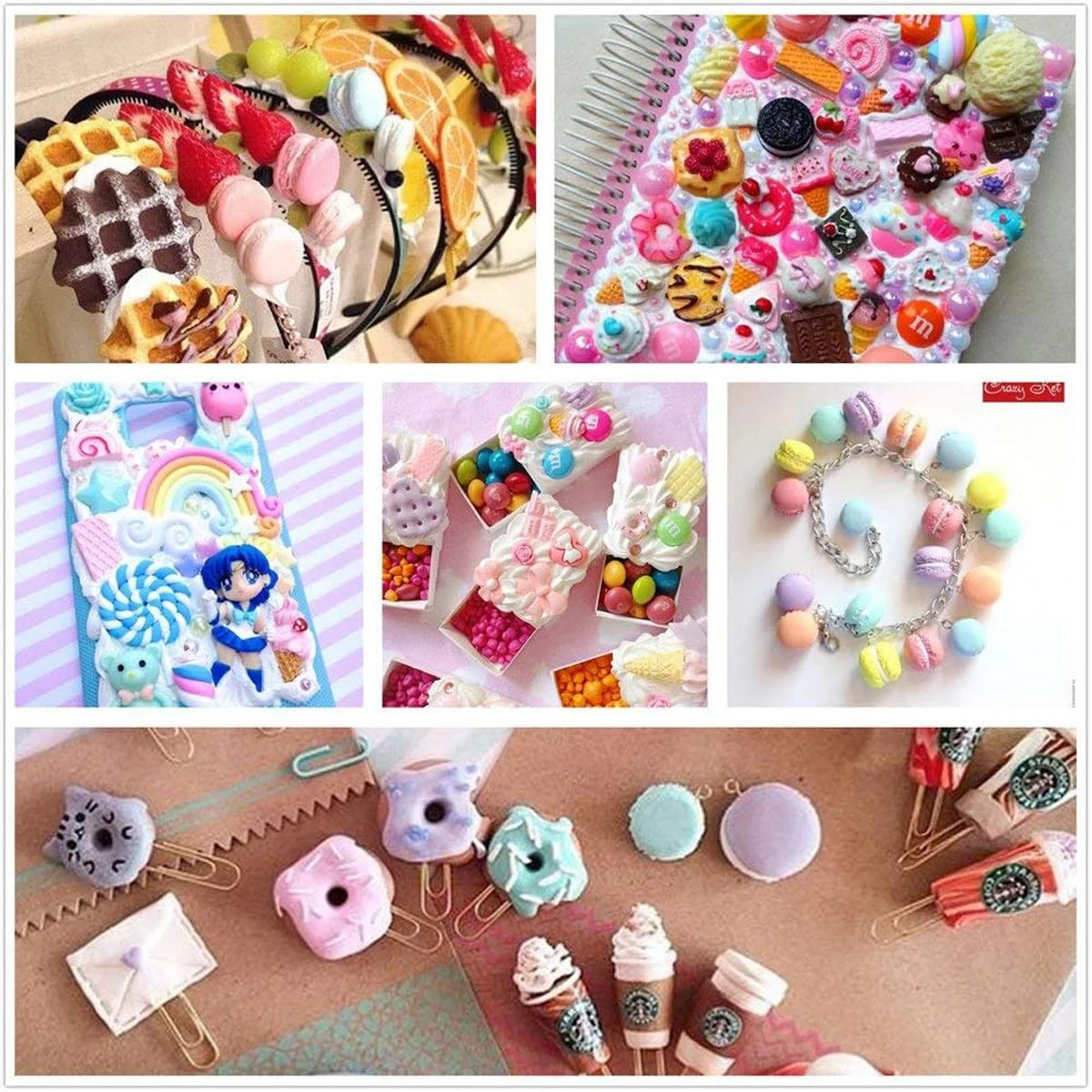 Random Candy Slime Charms Cute Set Mixed Resin Sweets Flatback Slime Making Supplies for DIY Craft Making and Ornamen DIY 30pcs