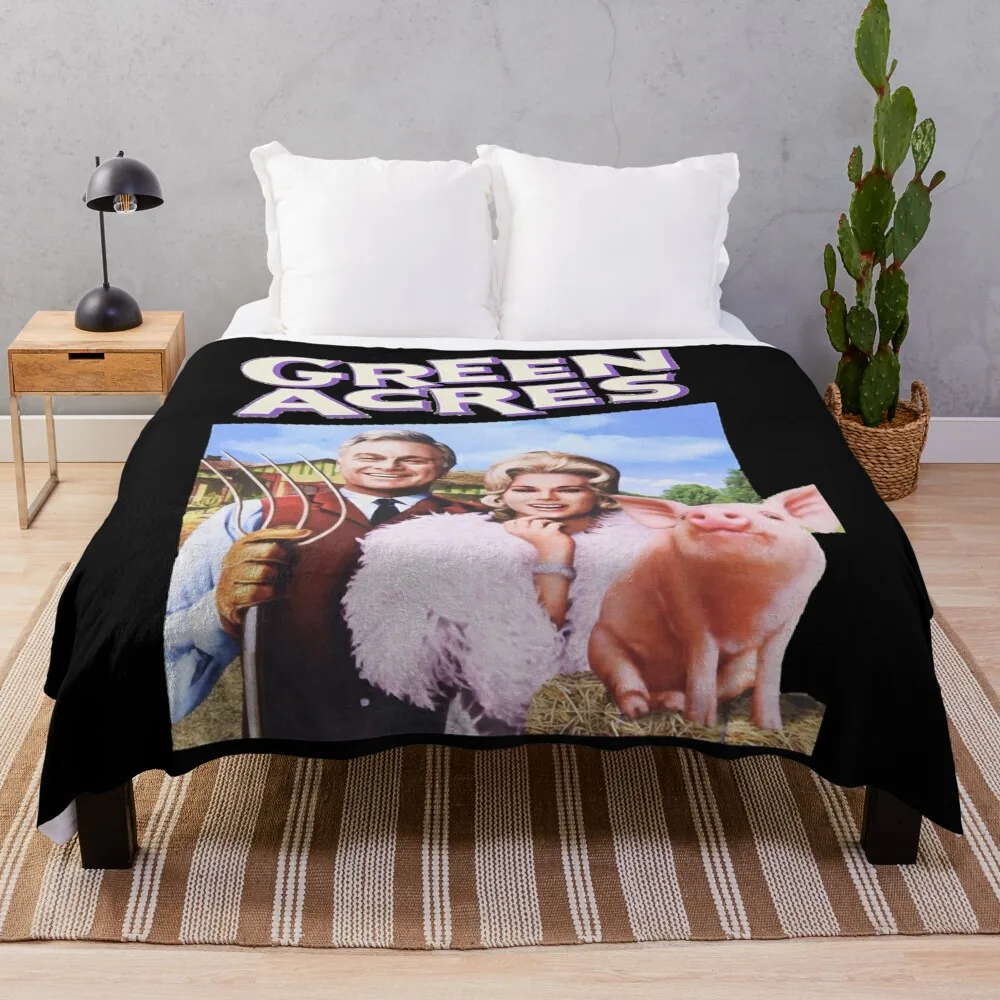

Green Acres Throw Blanket Luxury St Dorm Room Essentials Fluffy Shaggy for babies Blankets