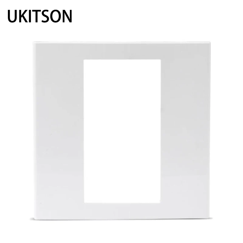 

3 Ports Glossy Panel Decorative Wallplate Baseplate Outlet Installed For Three Slots Socket 23x36mm Empty Wall Faceplate