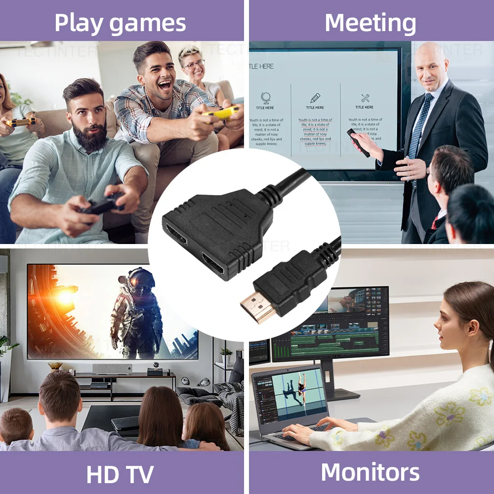 HDMI Splitter 1 In 2 Out 1080P Dual Ports