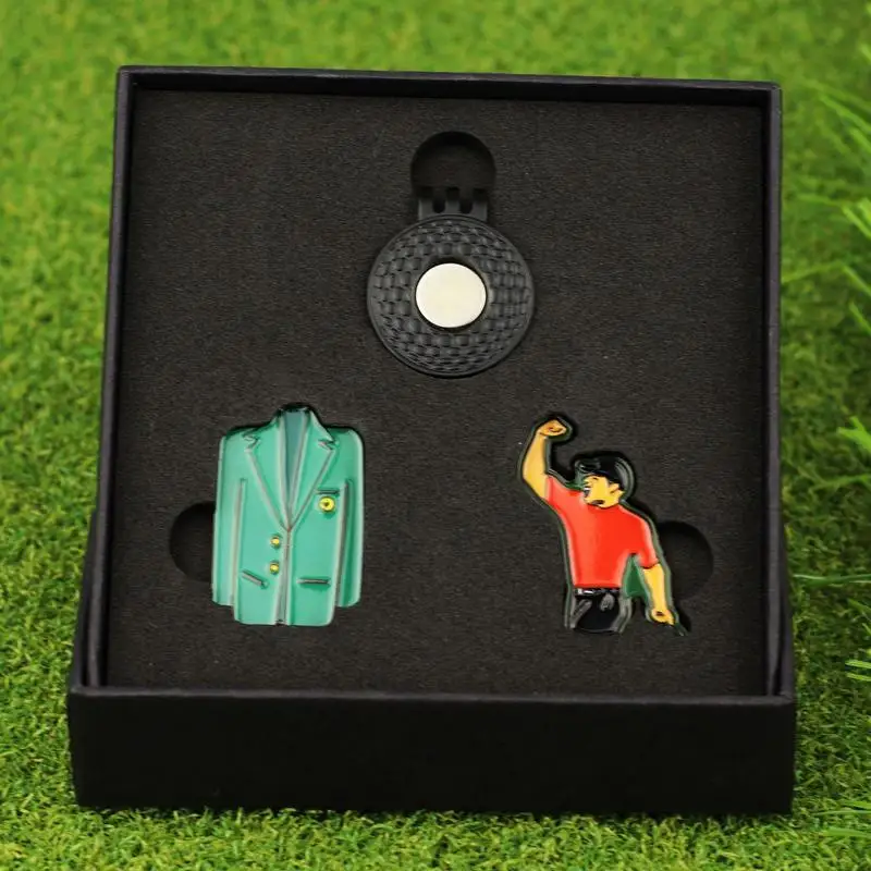 

Golf Ball Mark With Golf Hat Clip Alloy Marker Golf Divot Repair Tool Golf Accessories Putting Green Fork Caps Clip Ball Markers