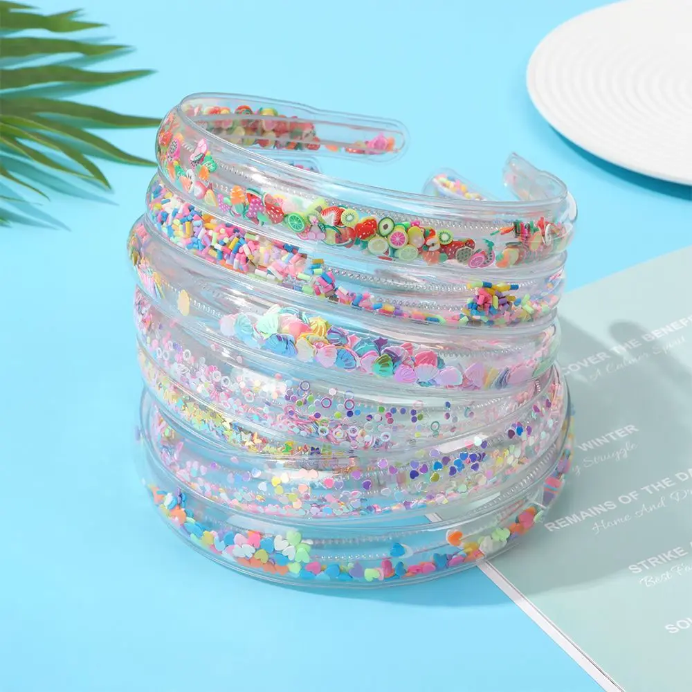 

Sequin Children Kids Girls Glitter Teeth Hairbands Bezel Hair Hoops Quicksand Headbands Hair Accessories