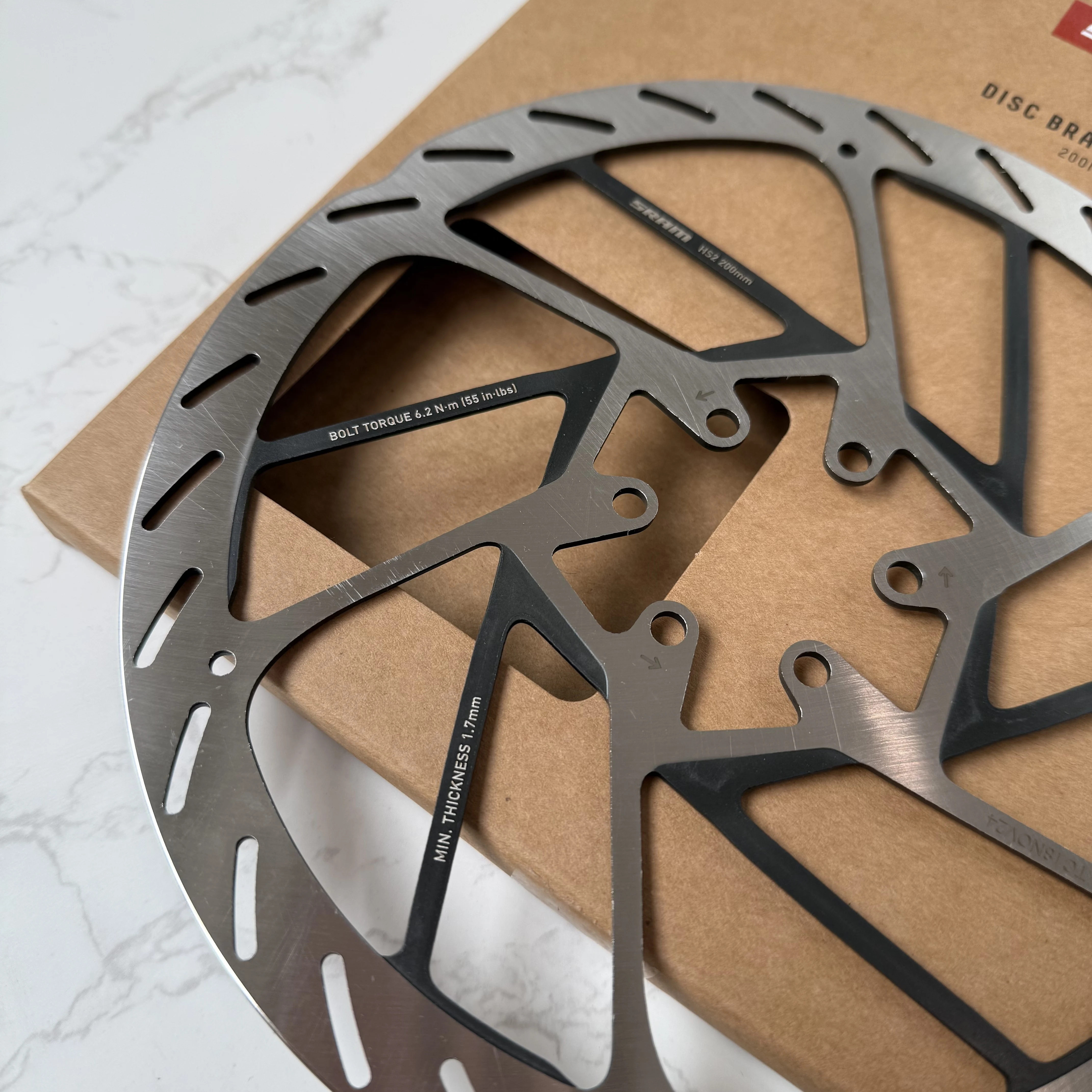 SRAM-HS2ディスクブレーキローター、6ボルト厚ローター、160mm
