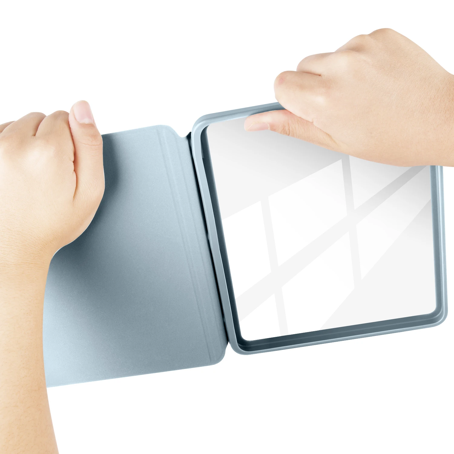 7 Detachable 2-in-1 Clear Acrylic and PU Leather E-Reader Case