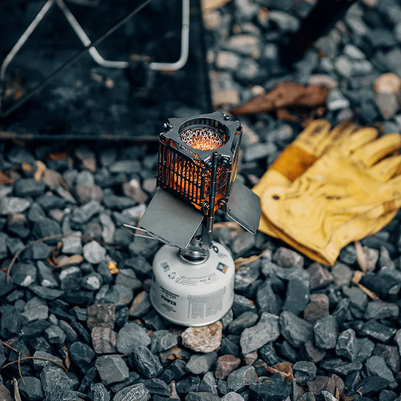Goout Springhill-ポータブルミニガスストーブ,耐摩耗性,屋外キャンプ