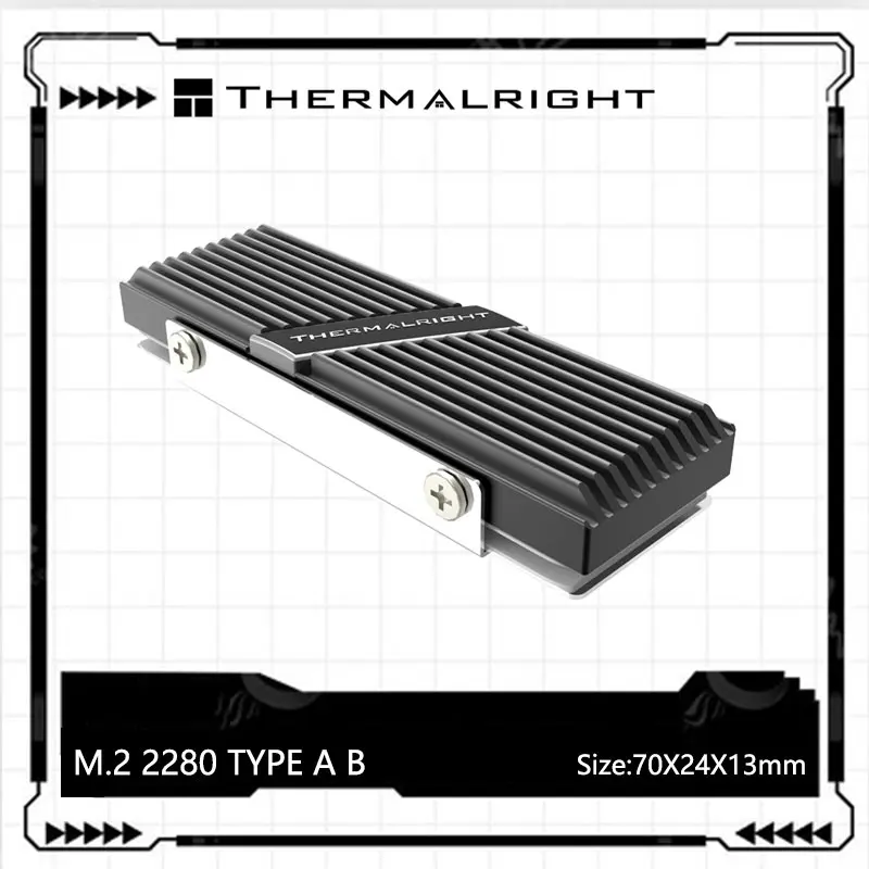 Thermalright M.2 2280 TYPE A Gilet SSD en alliage d'aluminium Radiateur de disque SSD